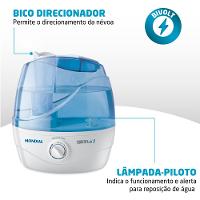 Umidificador de Ar Ultrassônico Mondial NUA-02 – Comfort Air 2 - 2,2 Litros Branco/Azul - Bivolt - 5
