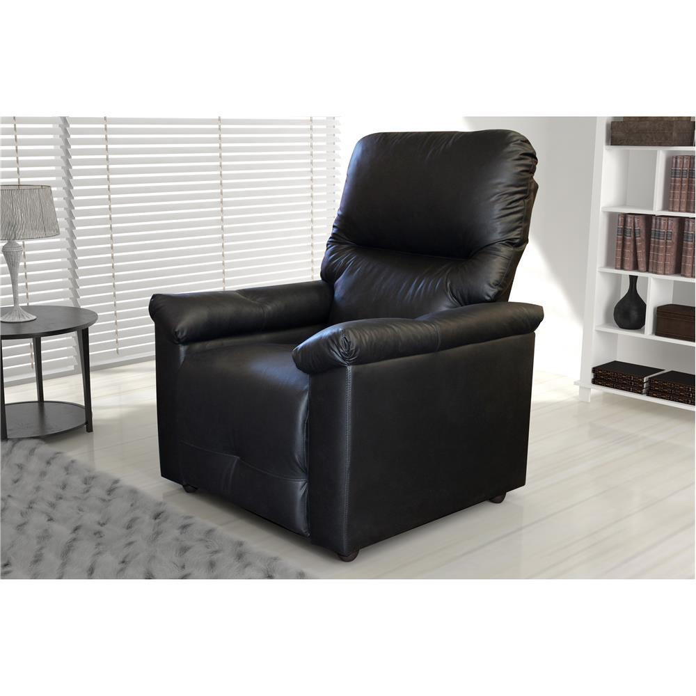 Poltrona Matrix Vegas com Encosto Reclinável em Corino - Preta - 2