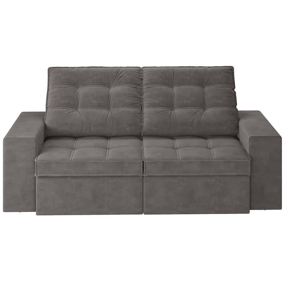 Sofá 3 Lugares Luizzi Monet com Assento Retrátil e Reclinável, Revestido em Veludo - 191cm de Largura - 2