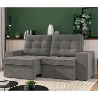 Sofá 3 Lugares Luizzi Monet com Assento Retrátil e Reclinável, Revestido em Veludo - 191cm de Largura - 1