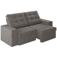 Sofá 3 Lugares Luizzi Monet com Assento Retrátil e Reclinável, Revestido em Veludo - 191cm de Largura - 3