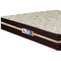 Colchão Casal Hellen Millenium Espuma D33 com Euro Pillow e Revestimento em Tecido Jacquard 19x138x188cm - Marrom e Bege