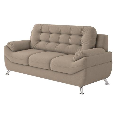 Sofá 3 Lugares Linoforte Mercury Revestido em Tecido Suede - 200cm de largura