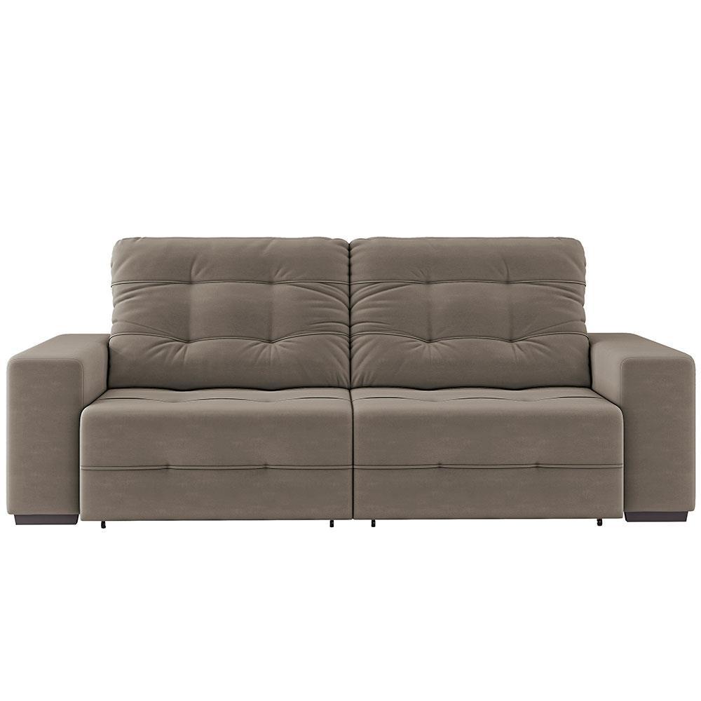 Sofá 4 Lugares Linoforte Bonno Retrátil e Reclinável Revestido em Tecido Suede - 230cm de Largura - 11
