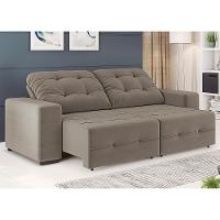 Sofá 4 Lugares Linoforte Bonno Retrátil e Reclinável Revestido em Tecido Suede - 230cm de Largura - 1