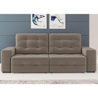 Sofá 4 Lugares Linoforte Bonno Retrátil e Reclinável Revestido em Tecido Suede - 230cm de Largura - 7