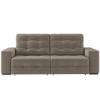 Sofá 4 Lugares Linoforte Bonno Retrátil e Reclinável Revestido em Tecido Suede - 230cm de Largura - 10