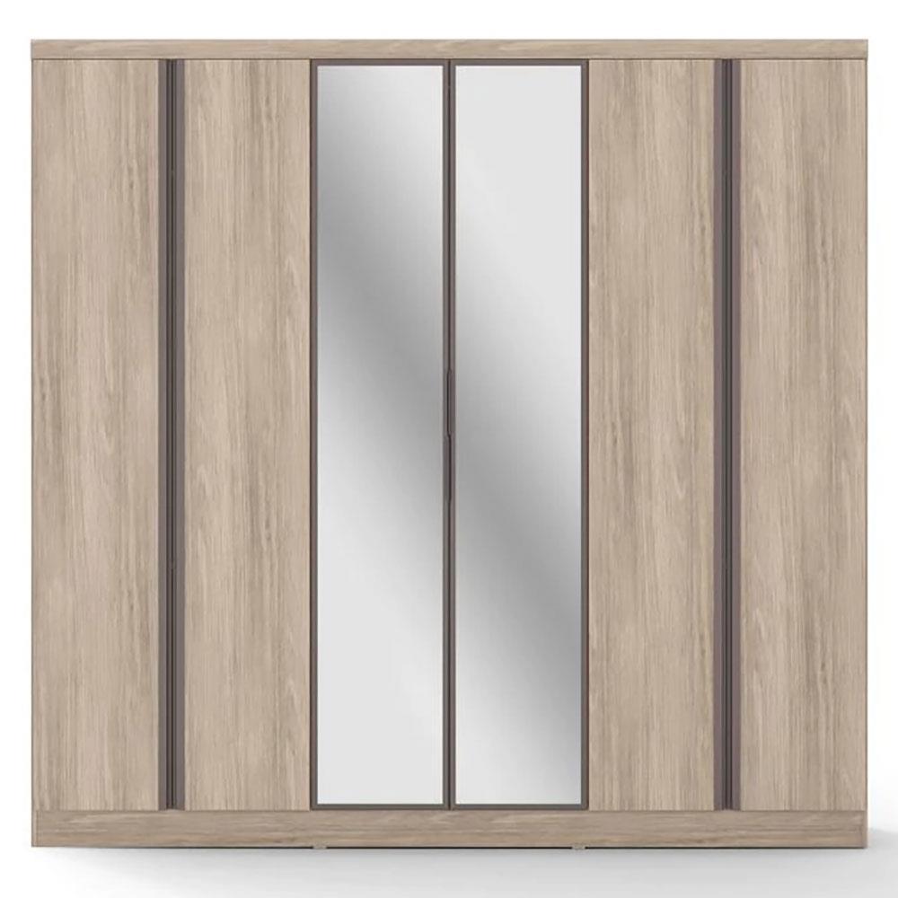 Guarda-Roupa Casal Bartira Monte Rei com Espelho, 6 Portas, 6 Gavetas - 238cm de largura - 3