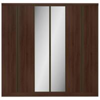 Guarda-Roupa Casal Bartira Monte Rei com Espelho, 6 Portas, 6 Gavetas - 238cm de largura - 2