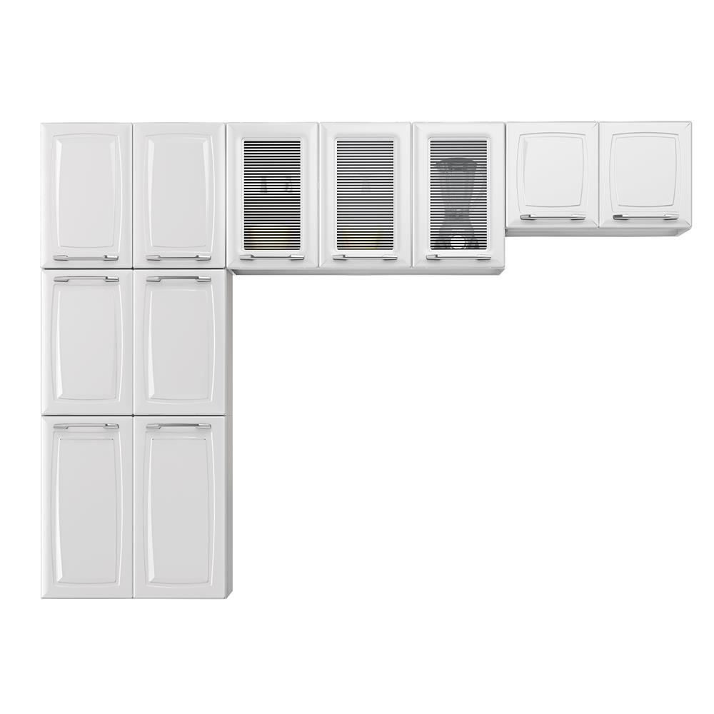 Cozinha Compacta Itatiaia Diamante com 11 Portas e 9 Prateleiras - 245cm de largura - 1