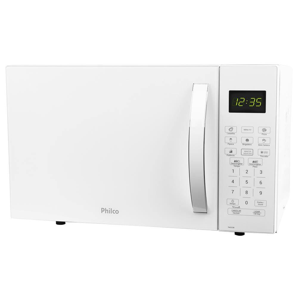 Forno de Micro-ondas Philco PMO23BB com Função Tira Odor Branco - 20L - 8