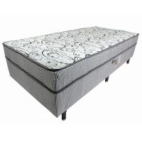 Cama Box Conjugada Solteiro Ortobom Turin Ortopédico com Ortopillow 55x88x188cm - Branco/Cinza - 2
