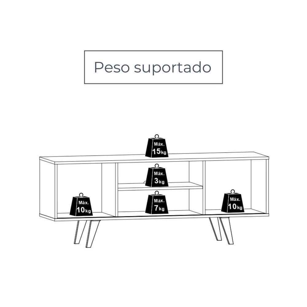 Rack Madetec Lisboa 136cm Suporta TV de 55 Polegadas - 8