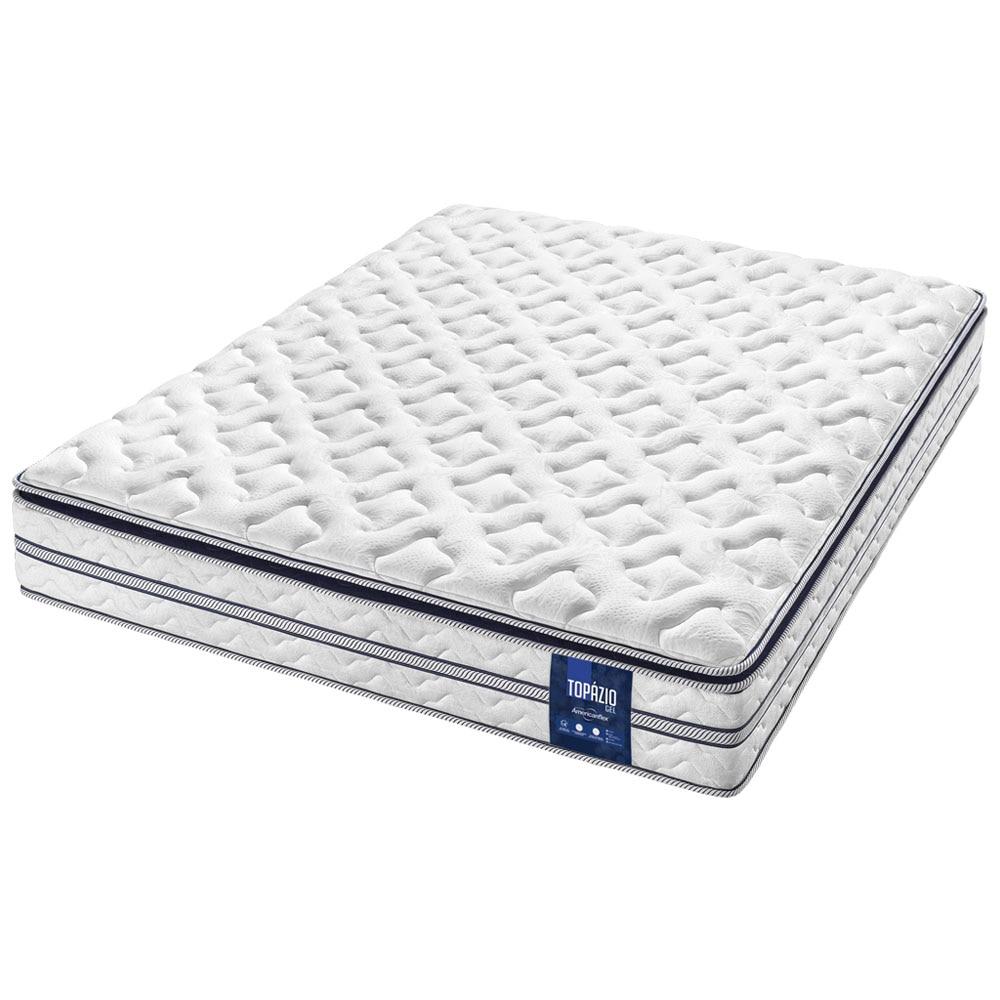 Colchão King Size AmericanFlex Topázio Gel com Pillow Top e Molas Ensacadas 30x193x203 cm - 1