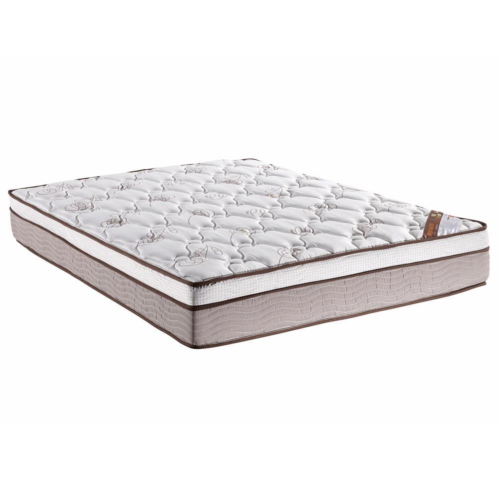 Colchão Casal Ortobom New Magestic com Ortopillow e Molas Ensacadas 27x138x188 cm - Marrom/Cinza - 1