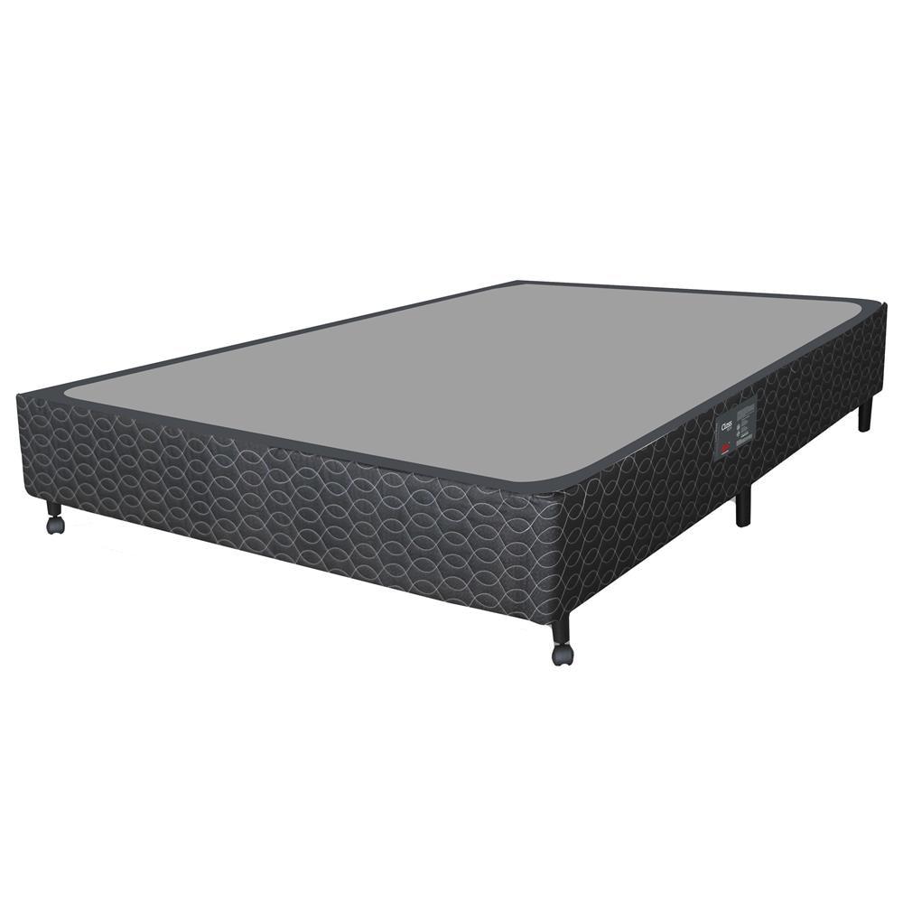 Base Box para Colchão de Casal Castor Sleep Class Bonnel com Rodízio 40x138x188 cm - Preto - 1