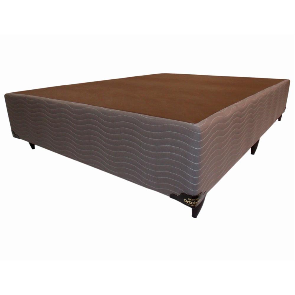 Base Box para Colchão de Casal Ortobom New Magestic 41x138x188cm - Marrom - 1