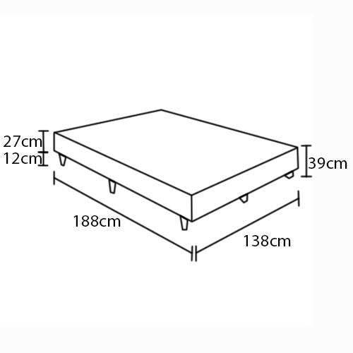 Base Box para Colchão Casal Castor Revolution 27x138x188 cm – Bege/Marrom - 2