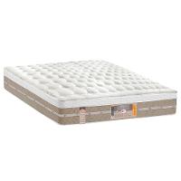 Colchão King Castor Silver Star Air com Molas Ensacadas e Euro Pillow 32x180x200 cm - Branco/Bege - 1