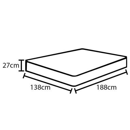 Colchão Casal Castor Sleep Revolution com Molas Bonnel e Euro Pillow 27x138x188 cm - Branco/Bege - 2