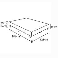Base Box para Colchão de Casal Castor Class 39x128x188 cm - Cinza/Preto - 2