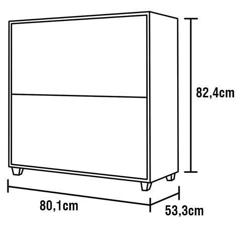 Balcão para Cooktop de 5 Bocas Bartira Amazonita com 1 Porta, 1 Gaveta e 1 Prateleira - 80,1cm de largura - 3