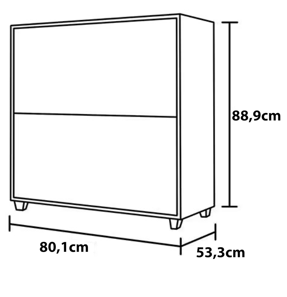 Balcão para Cooktop de 5 Bocas Bartira Amazonita com 1 Porta, 1 Gaveta e 1 Prateleira - 80,1cm de largura - 4