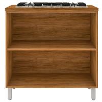 Balcão para Cooktop de 5 Bocas Bartira Amazonita com 1 Porta, 1 Gaveta e 1 Prateleira - 80,1cm de largura - 2