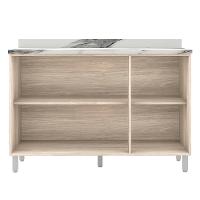 Balcão Triplo Bartira Amazonita com 3 Portas e 1 Prateleira - 120,1cm de largura - 2