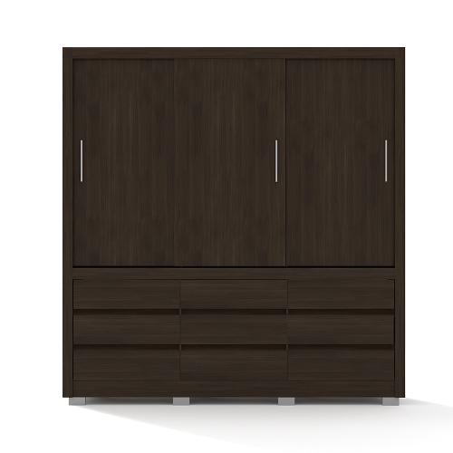 Guarda-Roupa Bartira Arezzo com 3 Portas e 9 Gavetas Externas - 207,4cm de largura