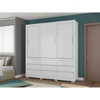 Guarda-Roupa Bartira Arezzo com 3 Portas e 9 Gavetas Externas - 207,4cm de largura - 2