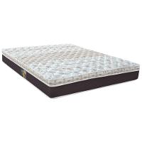 Colchão King Castor Sleep Class Híbrido com Euro Pillow e Molas Ensacadas 25x193x203 cm - Branco, Cinza e Marrom - 1