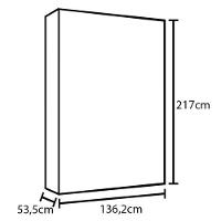 Guarda-Roupa Solteiro Bartira América com Espelho, 2 Portas, 2 Gavetas - 136,2cm de largura - 5
