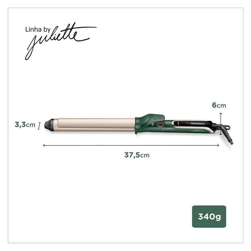 Modelador de Cachos Mondial by Juliette MC-Ju-02 com Cabo Giratório 220°C Bivolt - Verde Oliva - 8