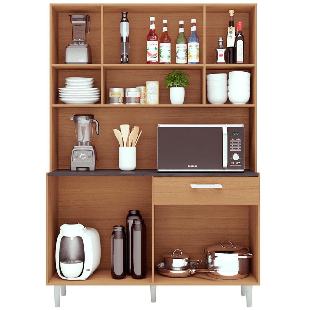 Cozinha Compacta Poliman Móveis Gabi com 8 Portas e 1 Gaveta - 120cm de largura - 3