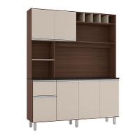 Cozinha Compacta Poliman Alice com 6 Portas, 1 Gaveta e 2 Prateleiras - 160cm de largura - 1