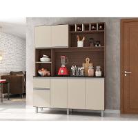 Cozinha Compacta Poliman Alice com 6 Portas, 1 Gaveta e 2 Prateleiras - 160cm de largura - 2