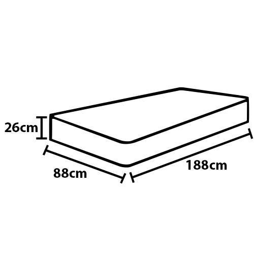 Colchão Solteiro Probel Nevada com Euro Pillow e Molas Ensacadas 26x88x188 cm – Bege/Marrom - 3