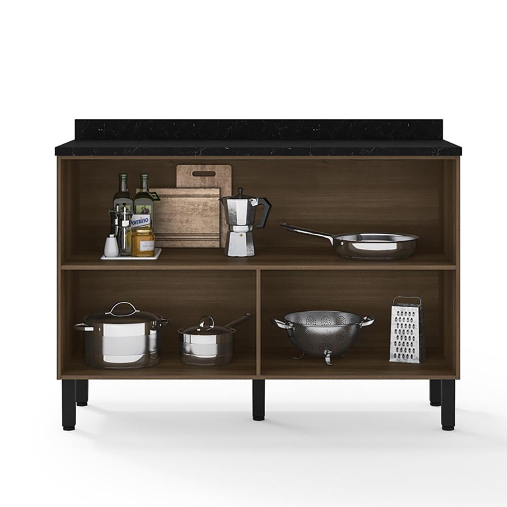 Balcão Duplo Bartira Jaspe com 2 Portas e 1 Prateleira - 120,1cm de largura - 2