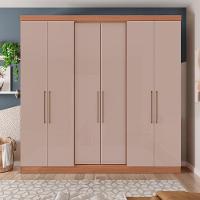 Guarda-Roupa Casal Bartira Napoli UP com 234,5cm de Largura, 6 Portas, 4 Gavetas e 4 Prateleiras - 1