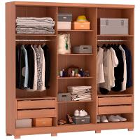 Guarda-Roupa Casal Bartira Napoli UP com 234,5cm de Largura, 6 Portas, 4 Gavetas e 4 Prateleiras - 6