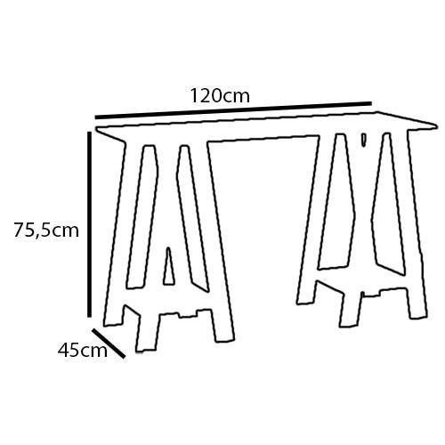 Mesa para Computador Politorno Delta com 2 Prateleiras – Branca - 8