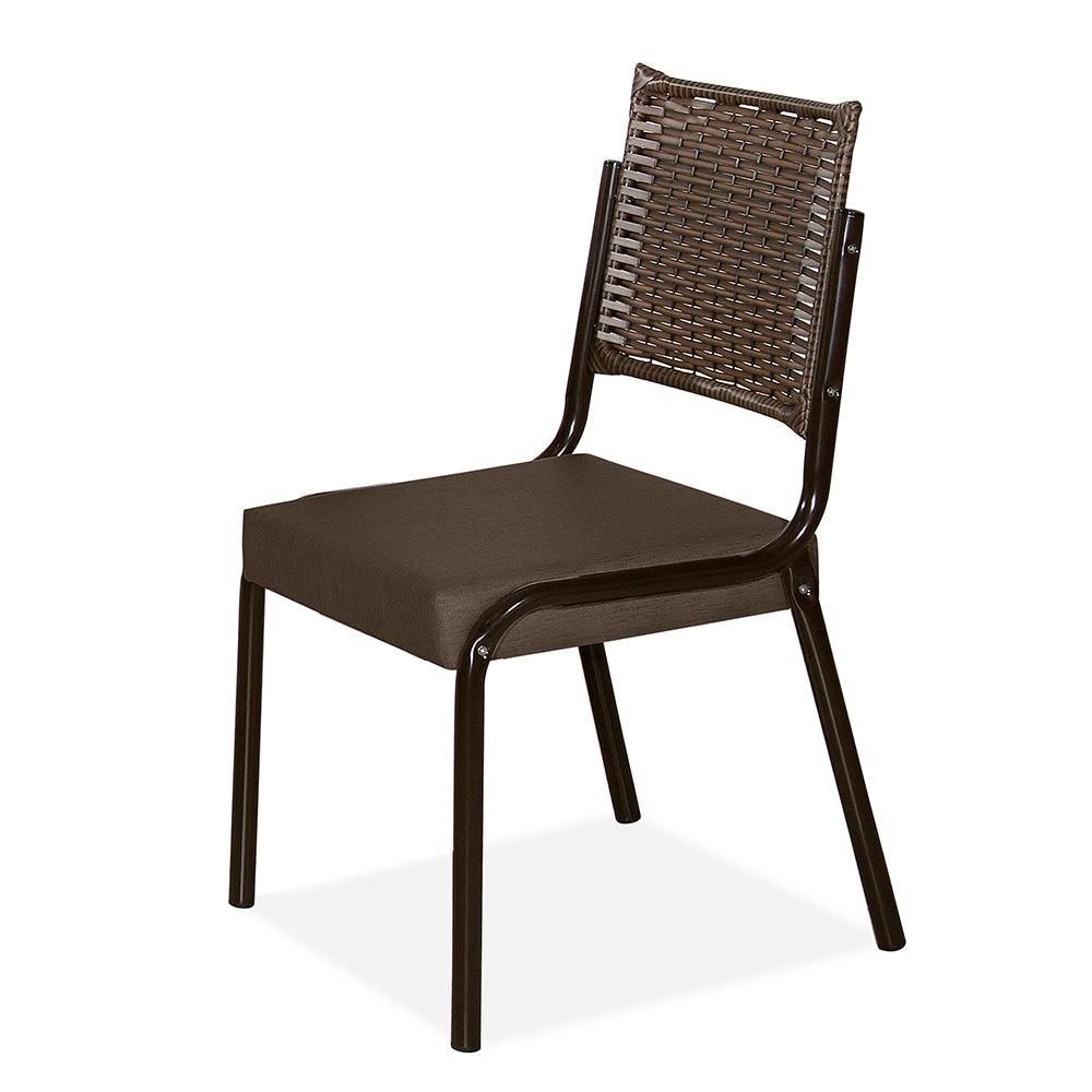 Cadeira de Jantar Aço Nobre Kansas com Revestimento Sintético - 1