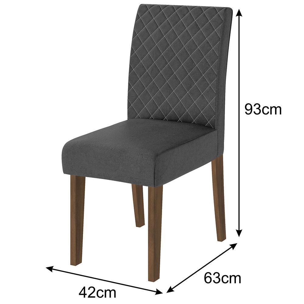 Cadeira de Jantar Dobuê Athenas Dublin com Revestimento em Tecido Veloplus - 3