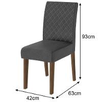 Cadeira de Jantar Dobuê Athenas Dublin com Revestimento em Tecido Veloplus - 3