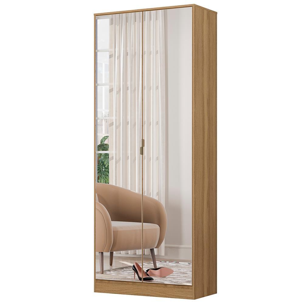 Armário Sapateira Multiuso Demóbile Grife com 2 Portas com Espelho, 1 Gaveta e 6 Prateleiras Internas - 1