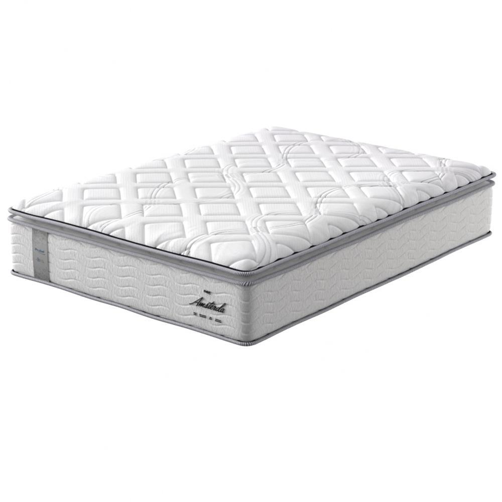 Colchão de Casal Probel Amsterdã D33 com Molas Ensacadas e Pillow Top 34x138x188 - Branco/Preto - 1