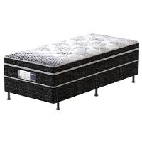 Cama Box Conjugada de Solteiro PROdormir Bonnel com Molas Prolastic 42x88x188 cm – Branco/Preto - 1
