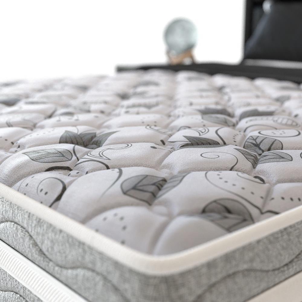 Cama Box Conjugada Casal PROdormir Advanced com Espuma D28 54x138x188 cm – Branco/Cinza - 2