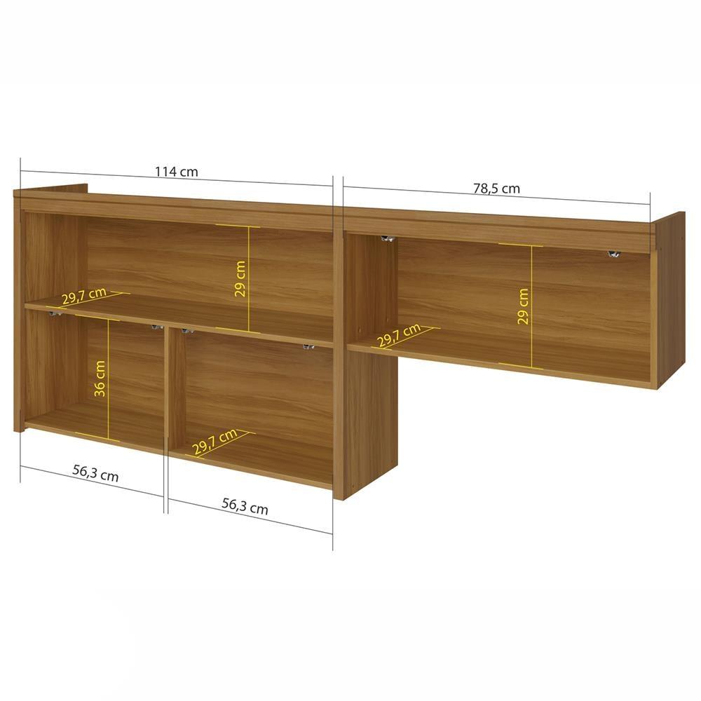 Armário Aéreo Nesher Princesa 2 Portas 4 Prateleiras – 200cm - 3